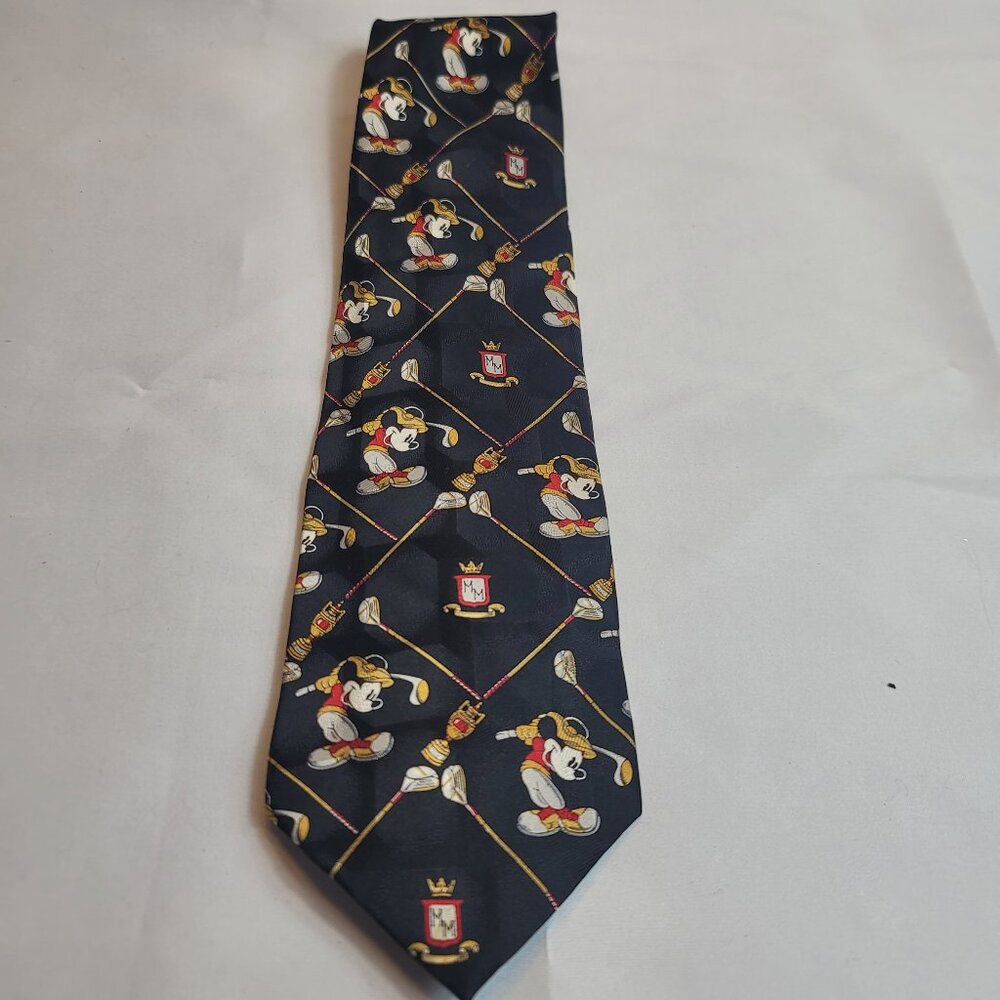 Atlas Design Mickey & Co Disney Gothenburg Sweden Men's Novelty Silk Tie Golf
